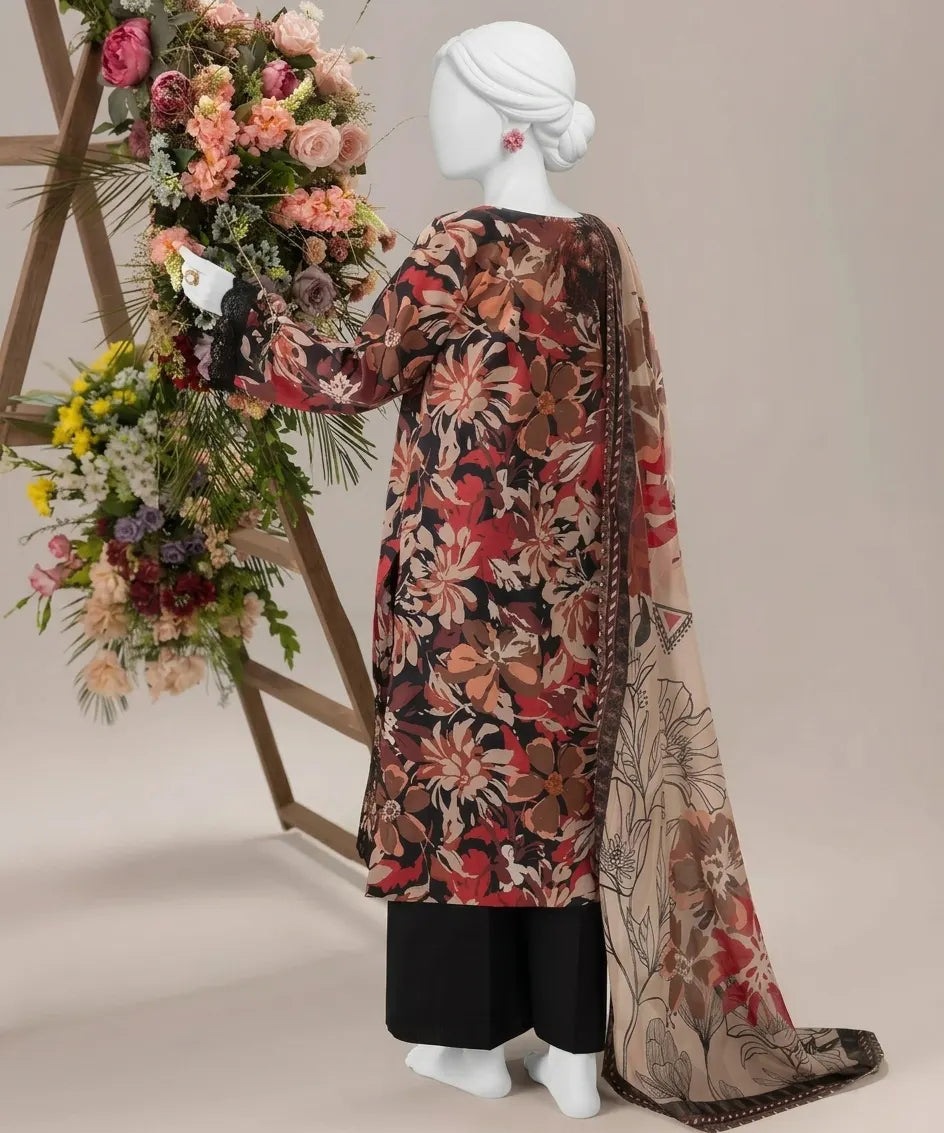 Rosie Embroidered Lawn – Embroidered Lawn Shirt, Voile Dupatta & Cotton Trouser Unstitched 3PC