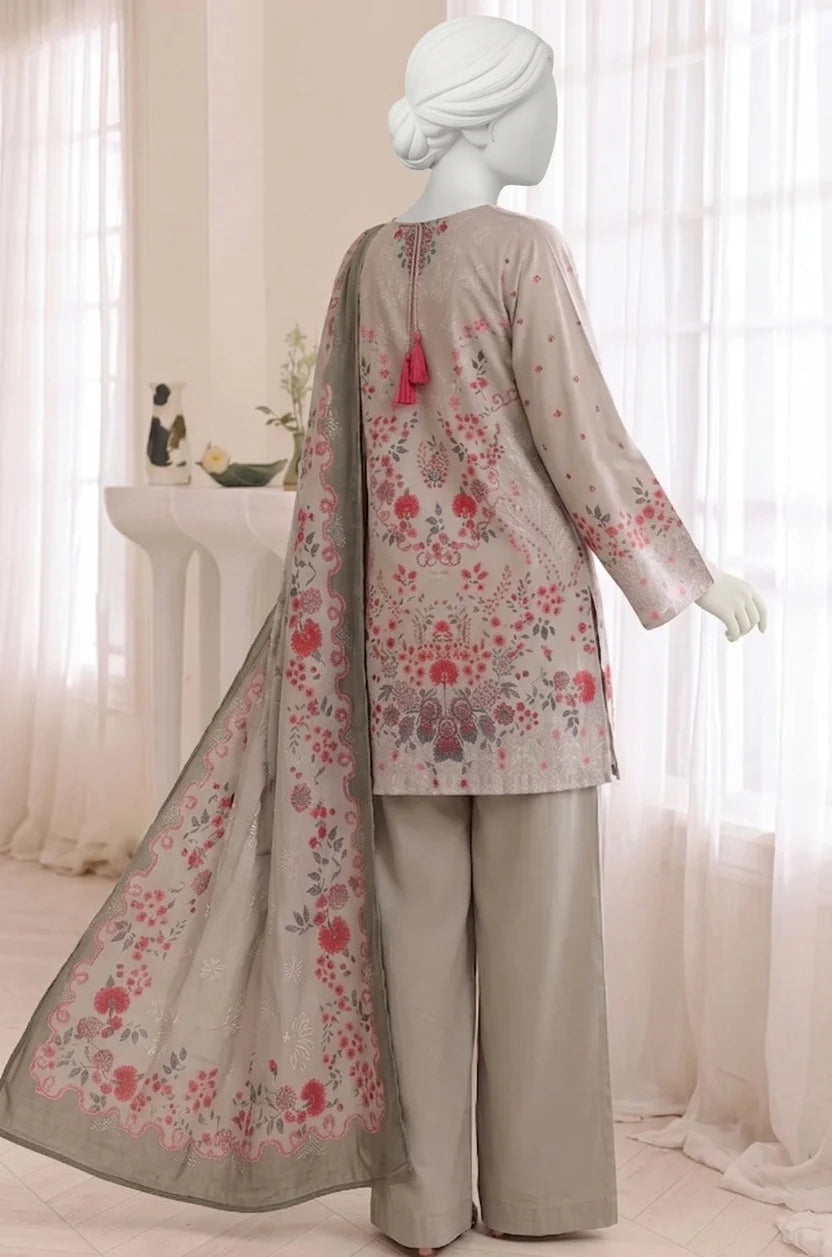 Leena Digital Printed Lawn – Lawn Shirt, Voile Dupatta & Cotton Trouser Unstitched 3PC