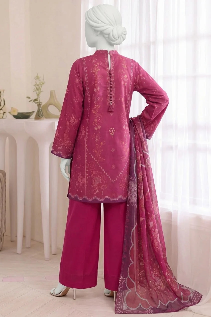 Elyha Digital Printed Lawn – Lawn Shirt, Voile Dupatta & Cotton Trouser Unstitched 3PC