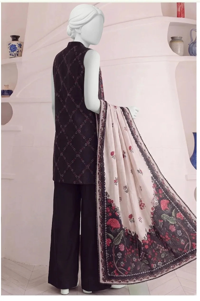Mahveen Digital Printed Lawn – Lawn Shirt, Voile Dupatta & Cotton Trouser Unstitched 3PC