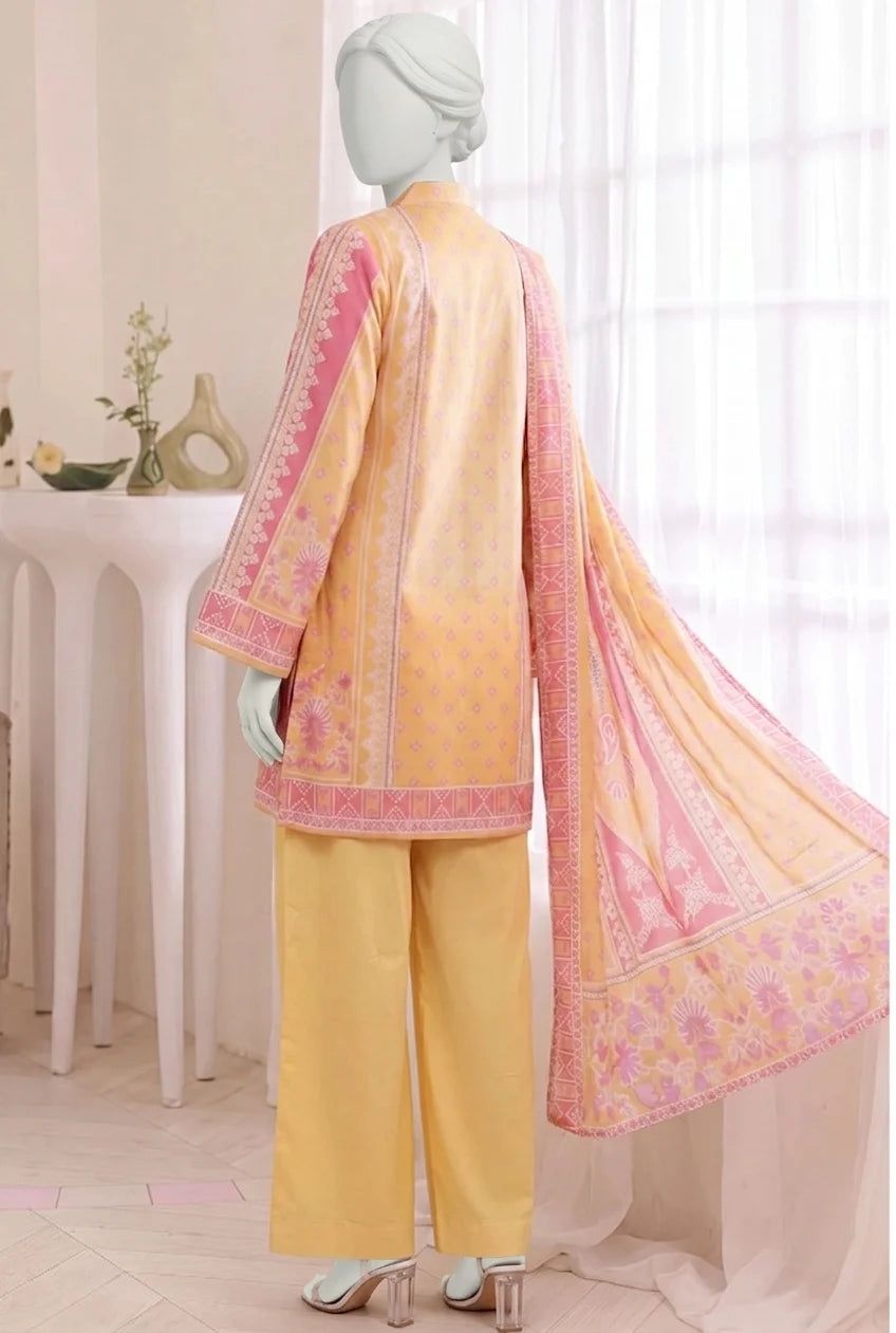 SYRA Digital Printed Lawn with Voile Dupatta & Cotton Trouser Unstitched 3PC