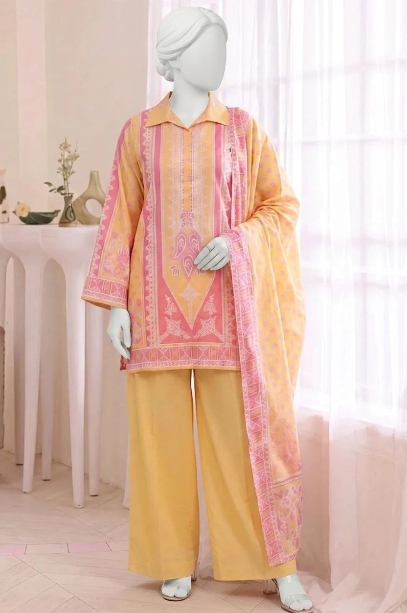 SYRA Digital Printed Lawn with Voile Dupatta & Cotton Trouser Unstitched 3PC