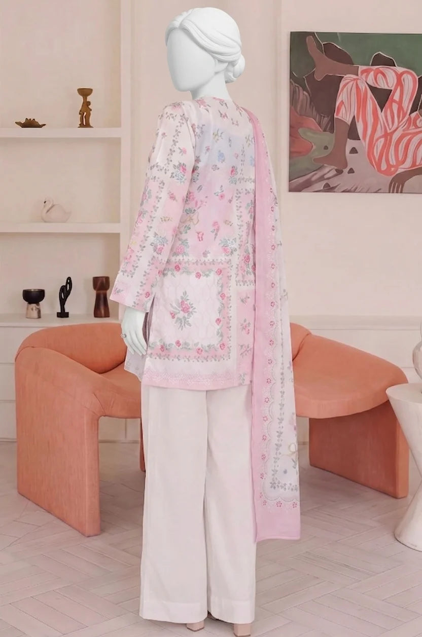 Elyha Digital Printed Lawn – Lawn Shirt, Voile Dupatta & Cotton Trouser Unstitched 3PC