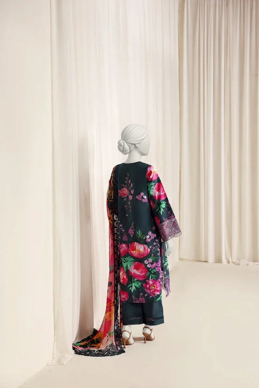 Zinc Luxury Printed & Embroidered  Viscose – Unstitched 3PC